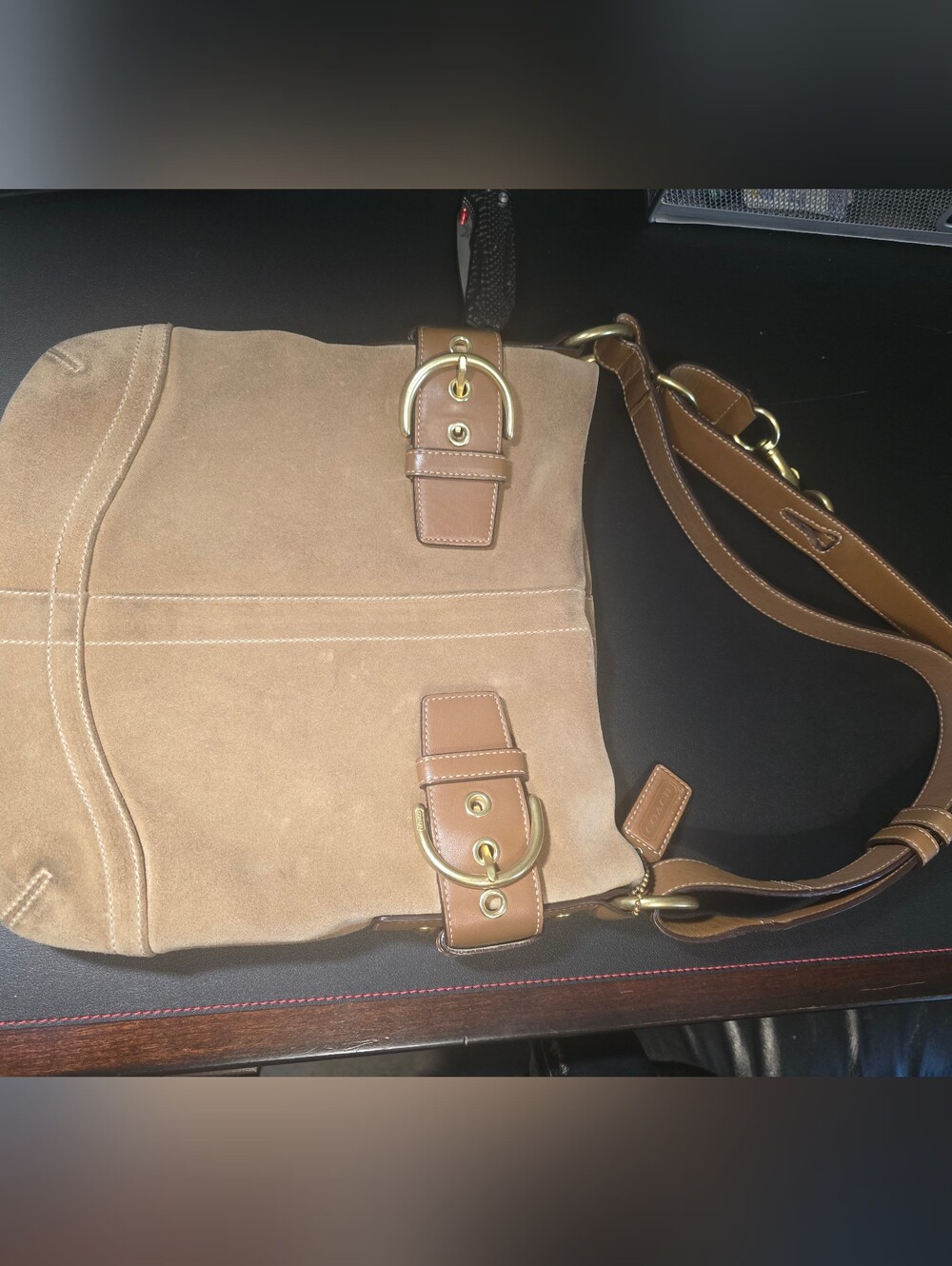 Vintage Coach Legacy Suede Buckle Hobo Convertable Shoulder Bag 1483 - Picture 5 of 7